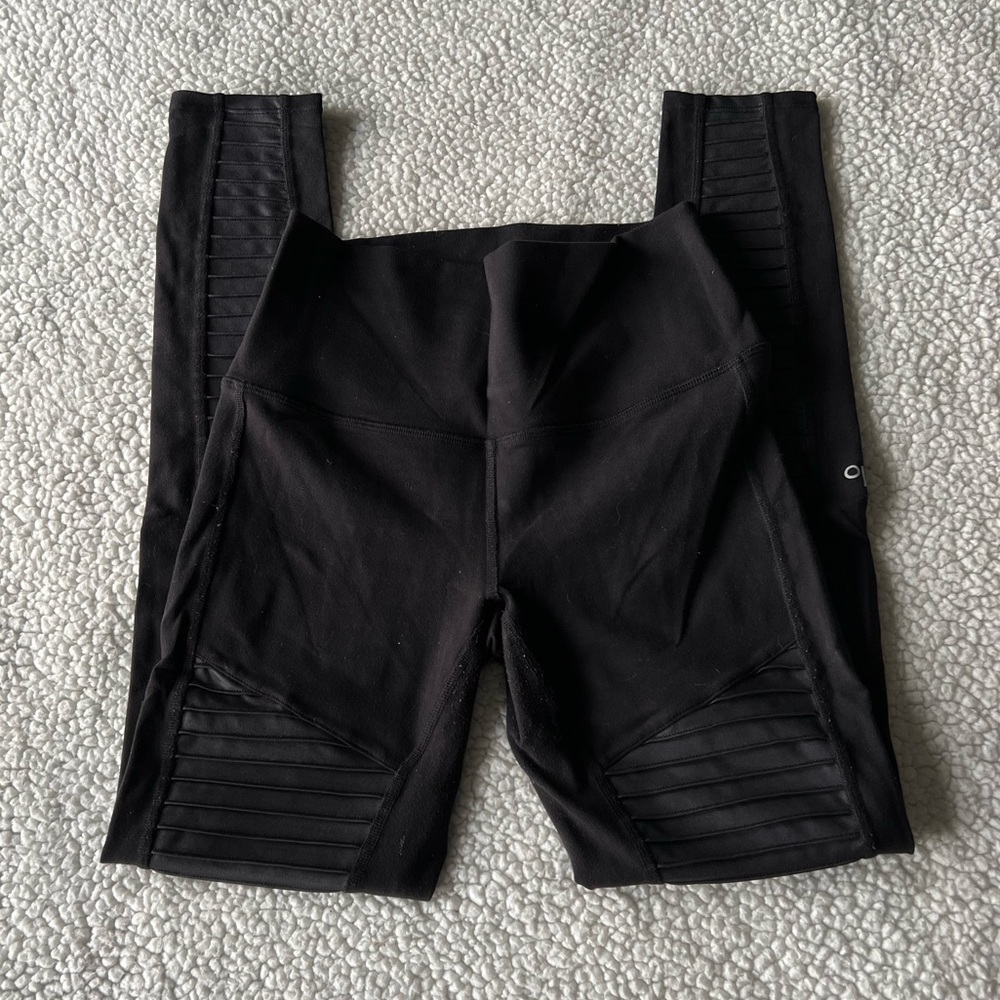 ALO Yoga Black Moto Leggings Size Small